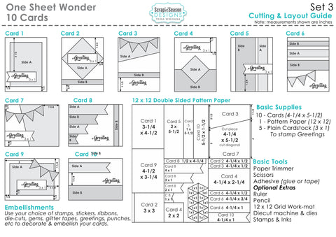 One Sheet Wonder - Set 3 (10 Cards)