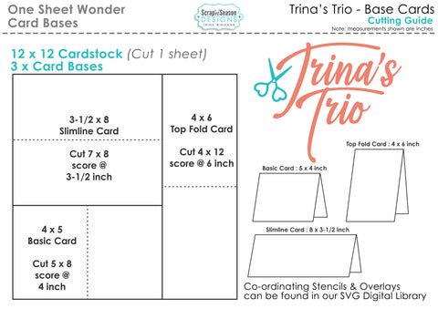 One Sheet Wonder - Trina's Trio Base Cards