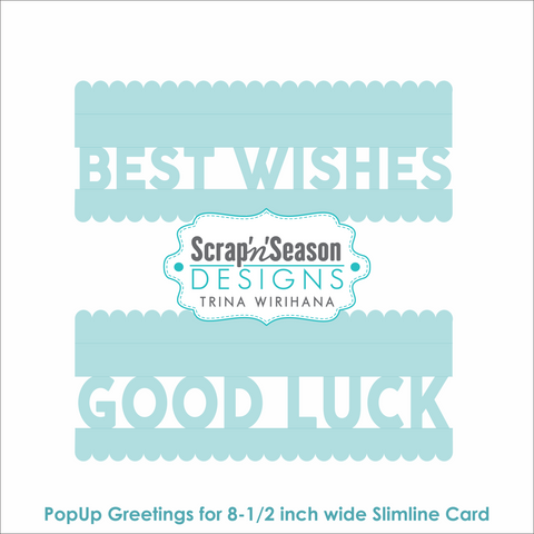 DL - PopUp Greetings - Slim - Best Wishes