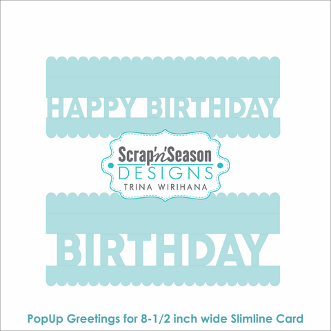 DL - PopUp Greetings - Slim - Birthday
