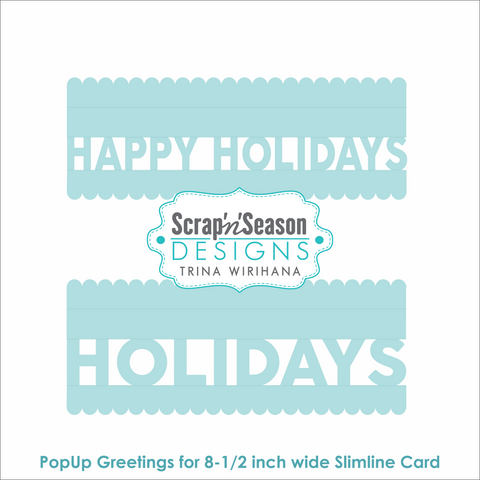 DL - PopUp Greetings - Slim - Happy Holidays