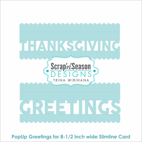 DL - PopUp Greetings - Slim - Thanksgiving Greetings