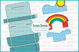 085. Slimline Popup Stage Card - Rainbow