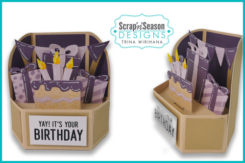 083. Popup Stage Card - Party Cake