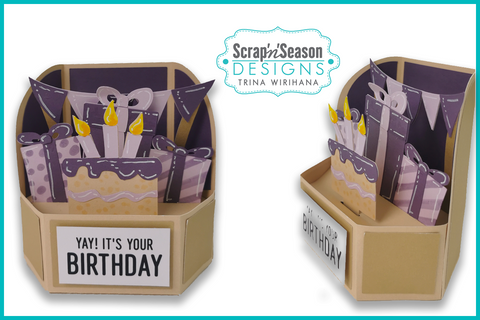 DL - 083. Popup Stage Card - Party Cake