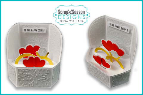 DL - 084. Popup Stage Card - Wedding Rings