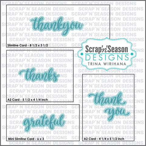Digital Download - SVG Greetings Collection 3 - Thanks
