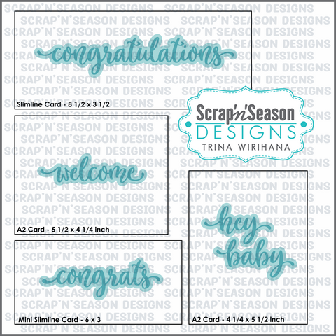 Digital Download - SVG Greetings Collection 5 - Congrats