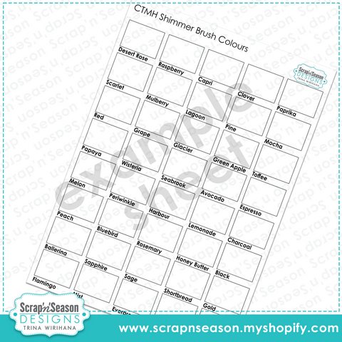 Digital Download - Shimmer Brush Swatch Sheet (png)