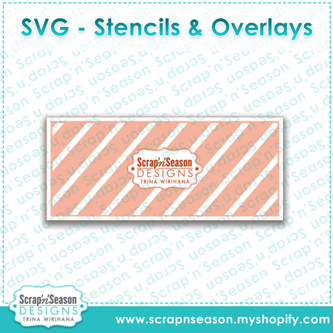 Slimline - Wide Diagonal Stripes