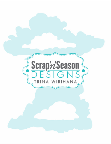 Digital Download - Stencil - Clouds