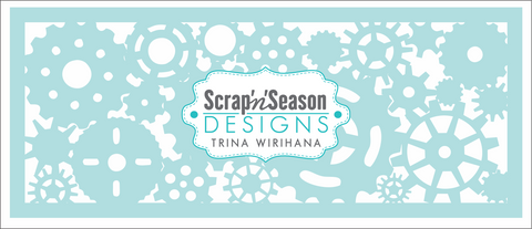 Digital Download - Stencil Slimline - Cogs