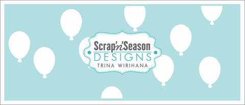 Digital Download - Stencil Slimline - Overlapping Balloons A