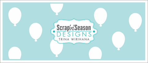 Digital Download - Stencil Slimline - Overlapping Balloons B