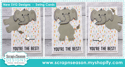DL - 091. Swing Card - Elephant
