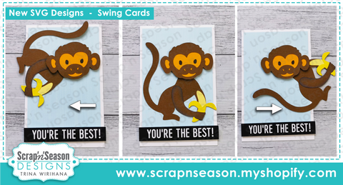 095. Swing Card - Monkey