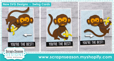 DL - 095. Swing Card - Monkey