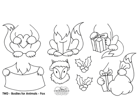 Digital Download - Colouring Sheet - Animal Bodies - Fox