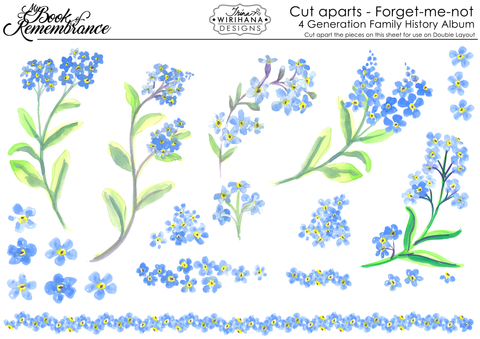 Cut-Apart Sheet - Forget-me-not