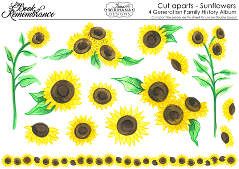 Cut-Apart Sheet - Sunflowers