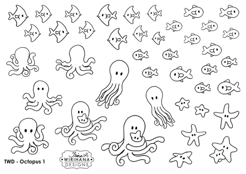 Digital Download - Colouring Sheet - Octopus 1