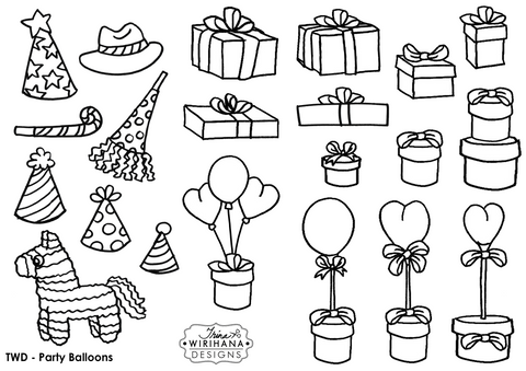 Digital Download - Colouring Sheet - Party Gifts