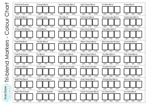 Digital Download - Tri-Blend Markers Colour Chart