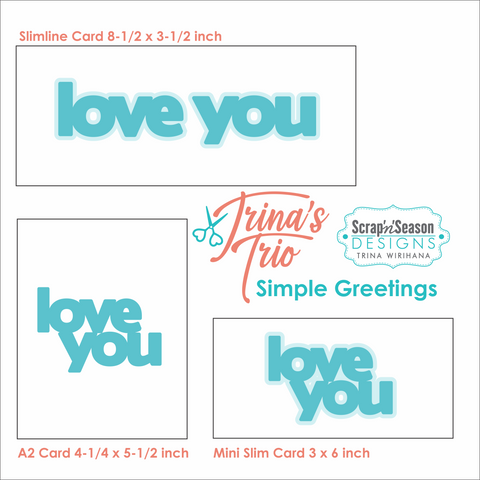 Digital Download - Trina's Trio - Simple Greetings C