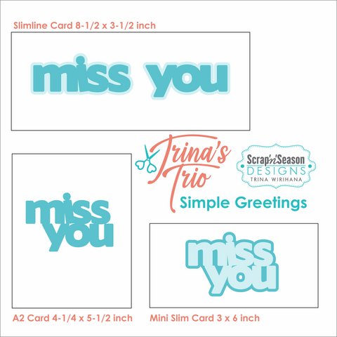 Digital Download - Trina's Trio - Simple Greetings E