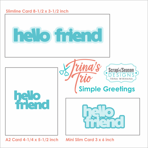 Digital Download - Trina's Trio - Simple Greetings F