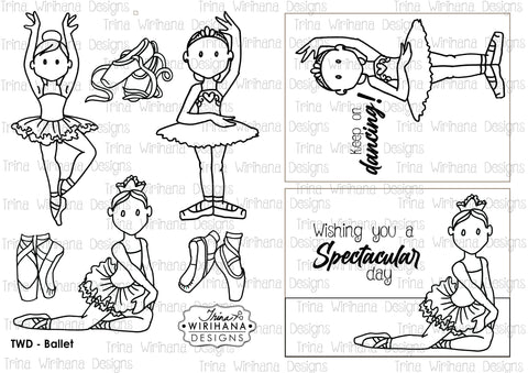 Digital Download - Colouring Sheet - Ballet