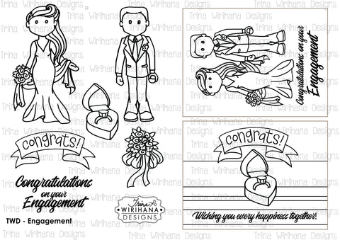 Digital Download - Colouring Sheet - Engagement