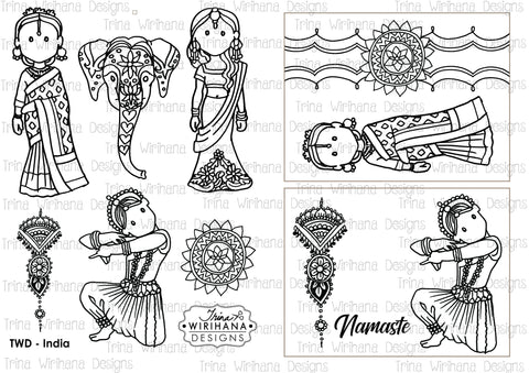 Digital Download - Colouring Sheet - India