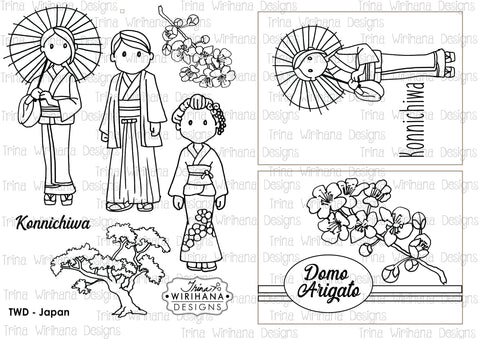 Digital Download - Colouring Sheet - Japan