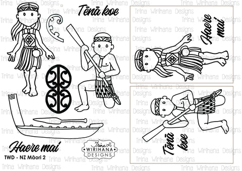 Digital Download - Colouring Sheet - NZ Māori 2