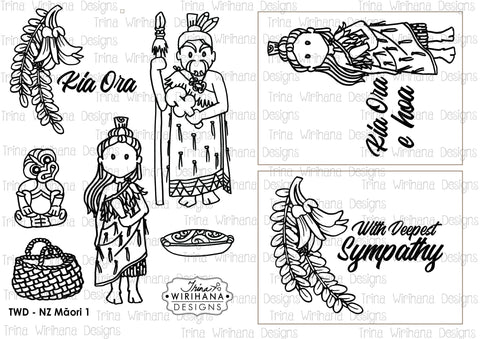 Digital Download - Colouring Sheet - NZ Māori 1