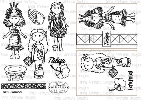 Digital Download - Colouring Sheet - Samoa