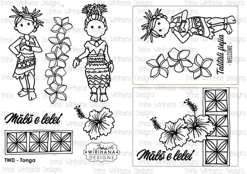 Digital Download - Colouring Sheet - Tonga