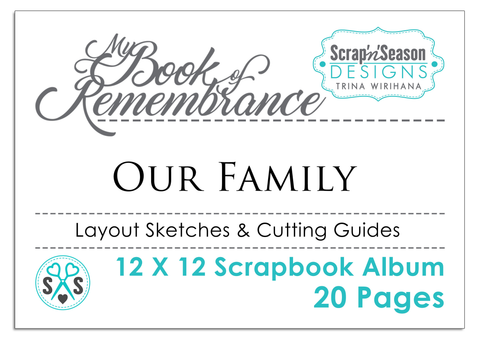 Digital Download - Instruction Guide - 'Our Family' - 20 Page Album